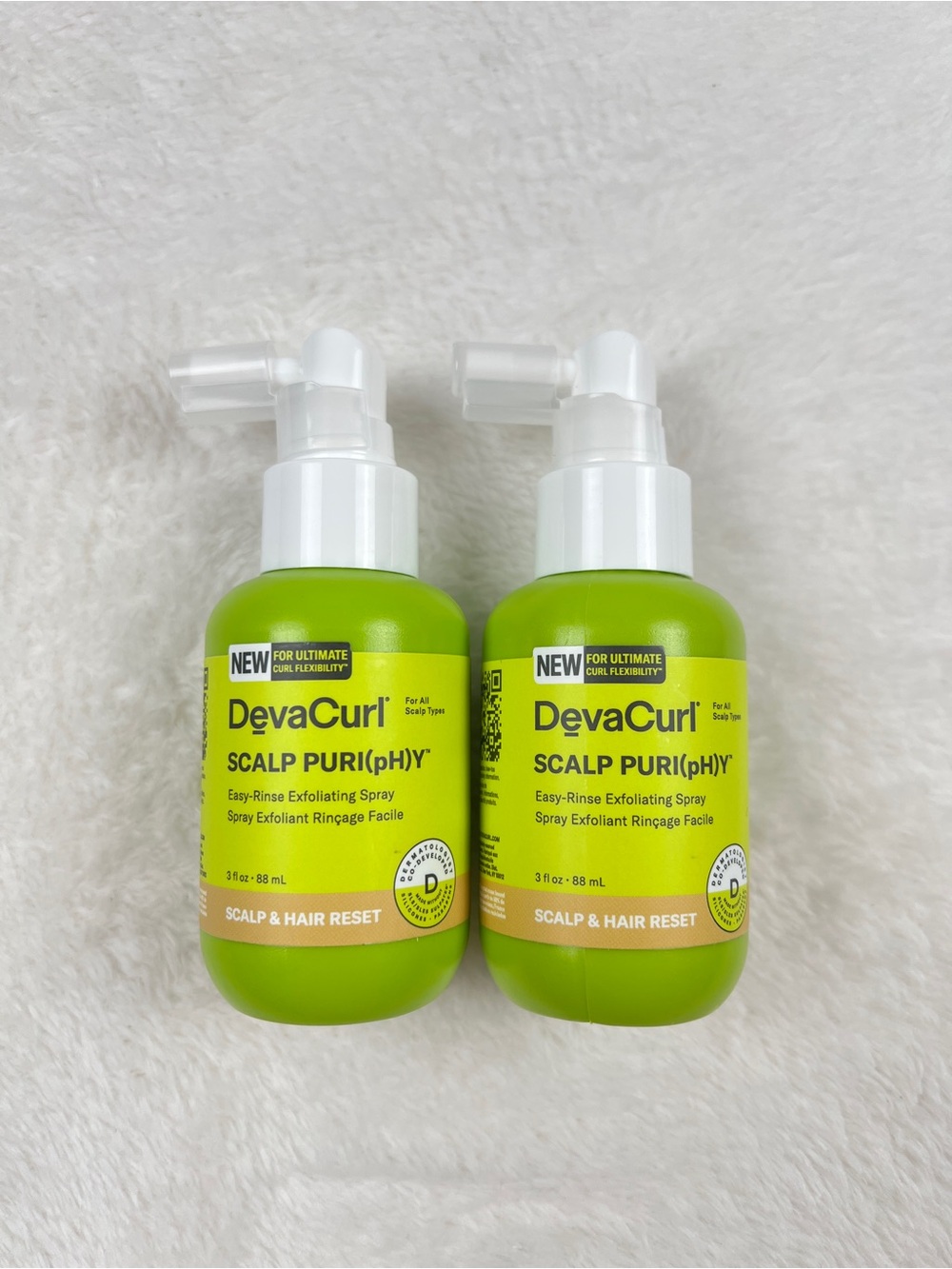 DevaCurl Scalp Puri(ph)Y Easy-Rinse Exfoliating Spray Duo 3oz New
